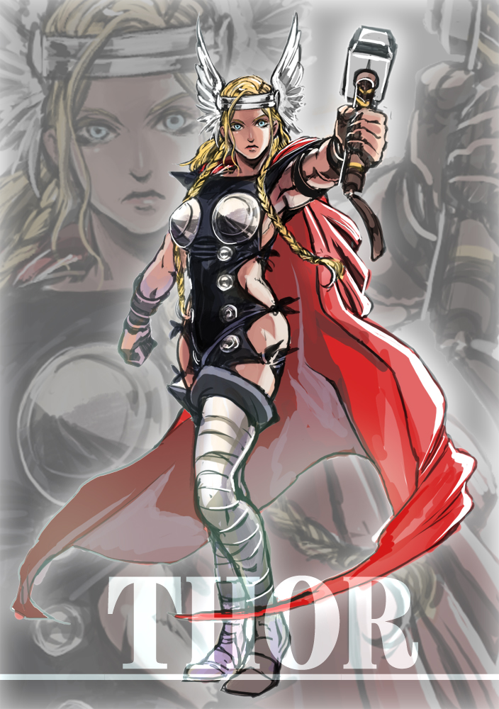 thor (marvel and 1 more) drawn by nikumeron