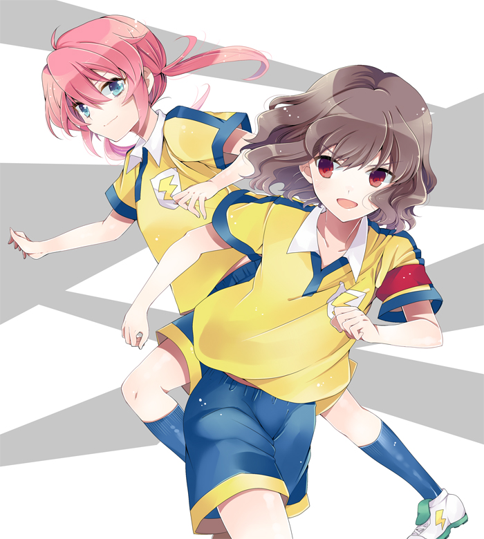 kirino ranmaru and shindou takuto (inazuma eleven and 1 more) drawn by nakayama_miyuki