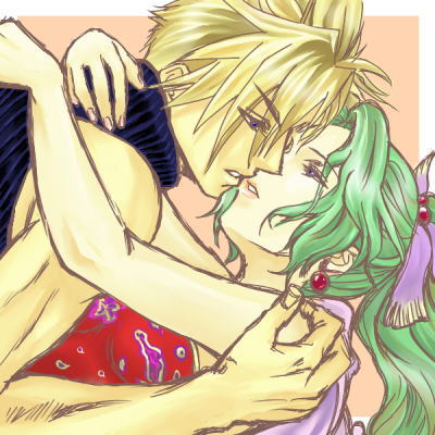 cloud strife and terra branford (final fantasy and 3 more) drawn by taro_(116taro)