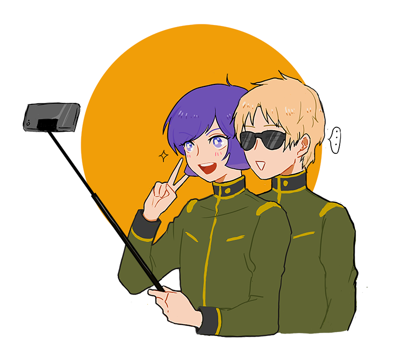 char aznable and garma zabi (gundam and 1 more) drawn by noodleko
