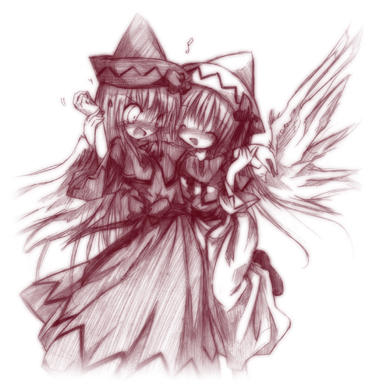 lily white and lily black (touhou) drawn by izumi_yukiru