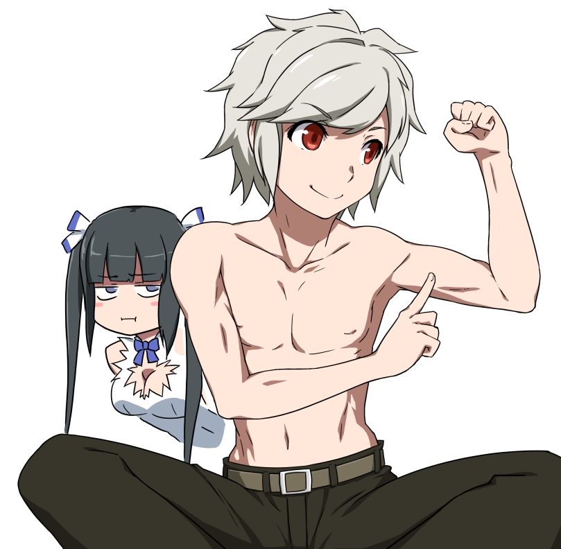 hestia and bell cranel (ore no imouto ga konna ni kawaii wake ga nai and 1 more) drawn by puge