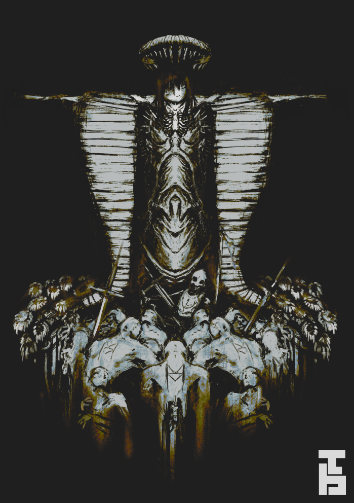 the god of fear and hunger (fear & hunger and 1 more) drawn by bazookabonsai