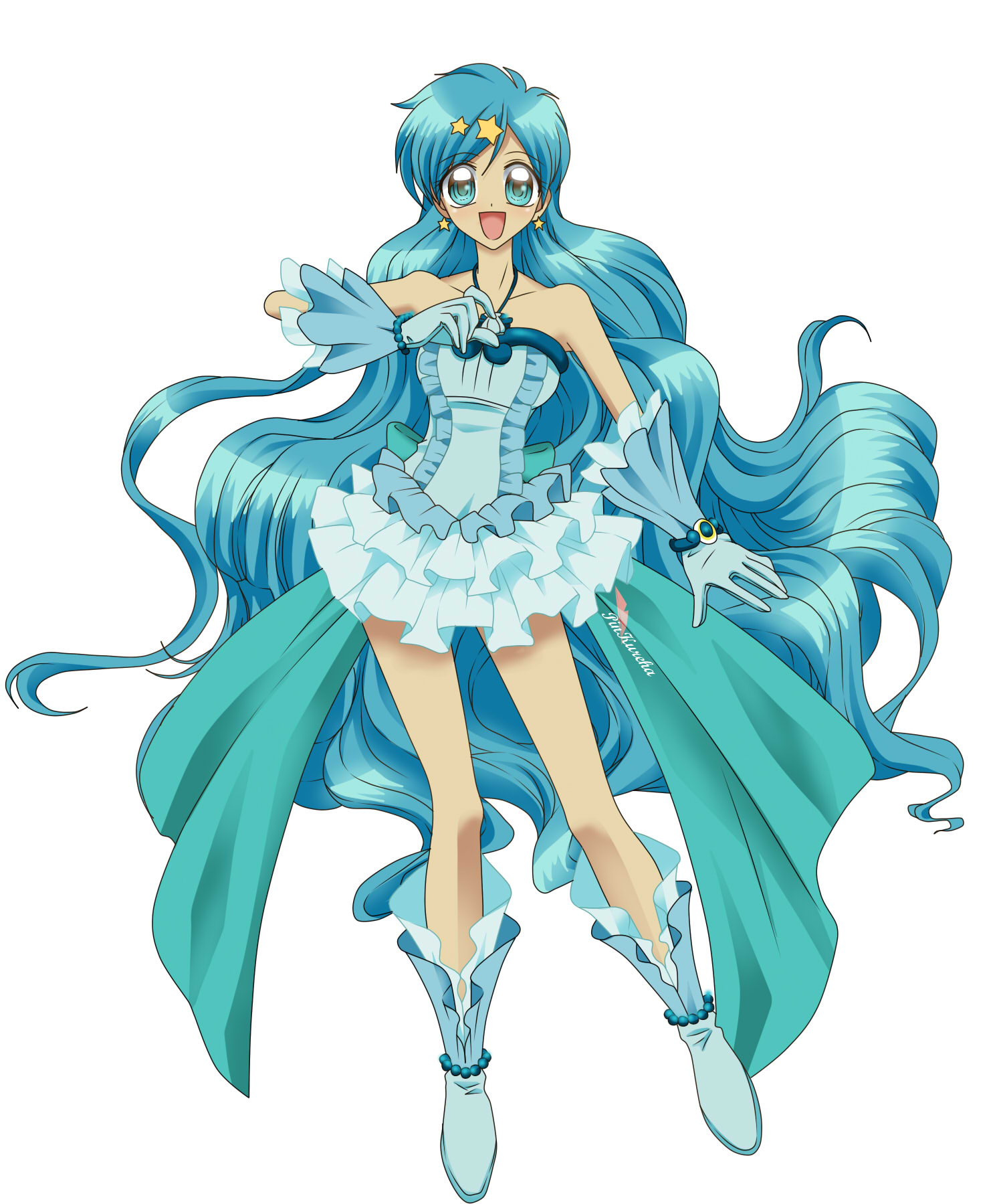 Houshou Hanon Mermaid Melody Pichi Pichi Pitch Drawn By Luana Morado Danbooru