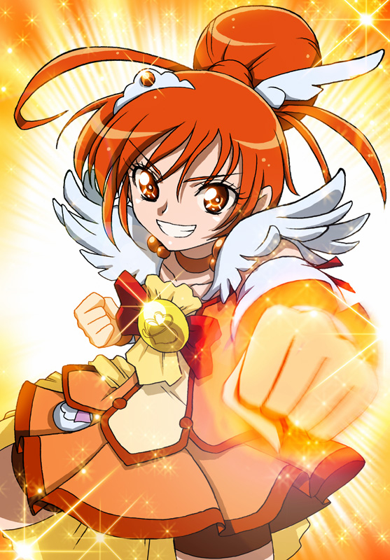 hino akane and cure sunny (precure and 1 more) drawn by shijou_yukimasa