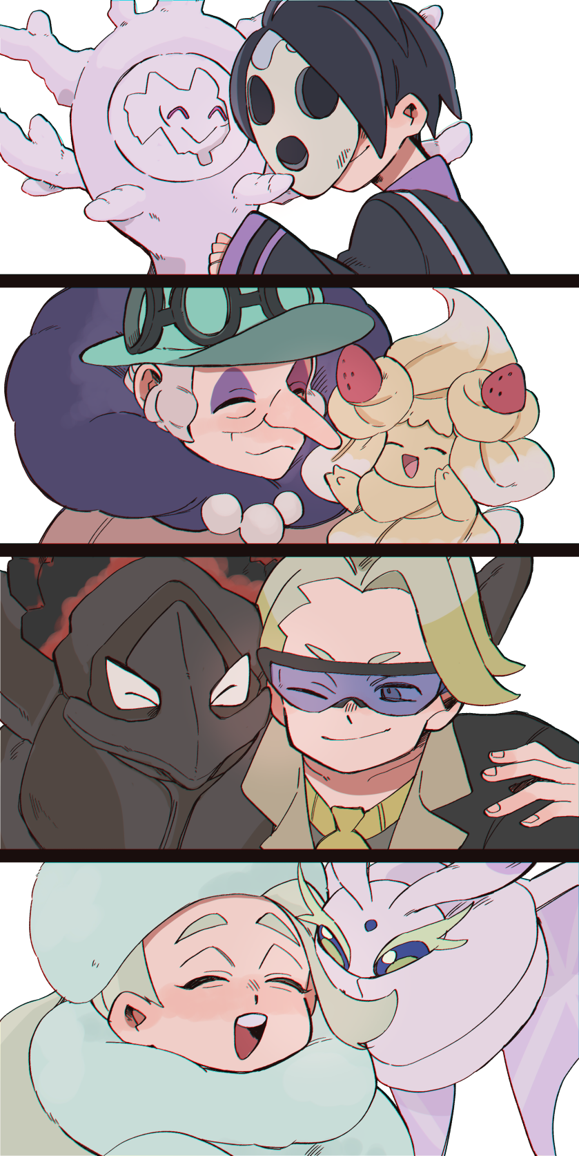 allister, alcremie, melony, gordie, frosmoth, and 3 more (pokemon and 1 more) drawn by wim_wim