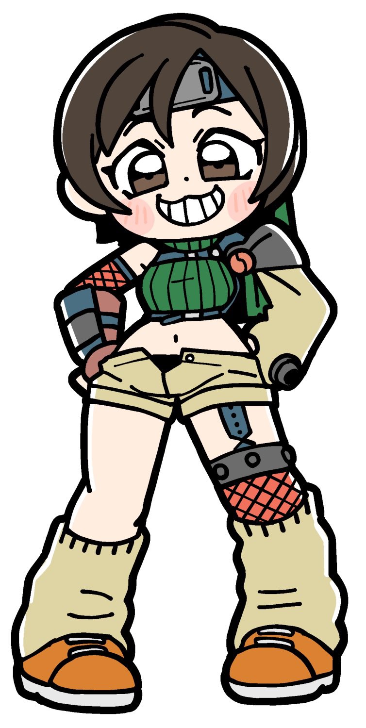yuffie kisaragi (final fantasy and 1 more) drawn by bkub