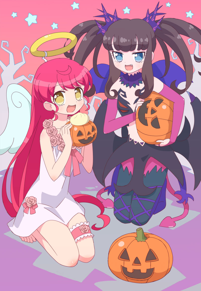 kurosu aroma and shiratama mikan (pretty series and 1 more) drawn by ku_(residual666)