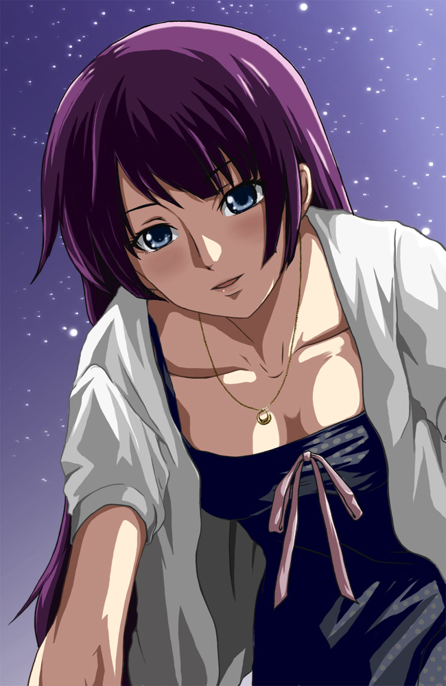 senjougahara hitagi (monogatari and 1 more) drawn by no10