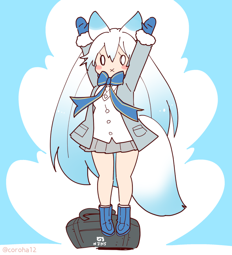 shiroi-kitakitsune (kemono friends) drawn by coroha