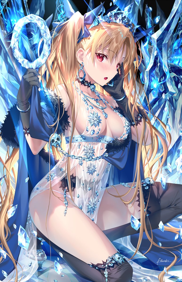 artoria pendragon and ereshkigal (fate and 1 more) drawn by kousaki_rui