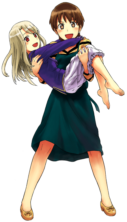 illyasviel von einzbern and fujimura taiga (fate and 1 more) drawn by jas_(littlecrime)