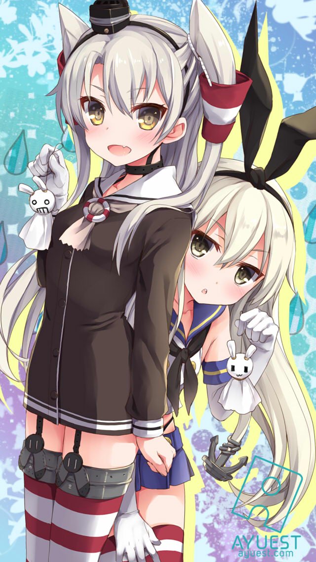 shimakaze, amatsukaze, rensouhou-chan, and rensouhou-kun (kantai collection) drawn by bankoku_ayuya