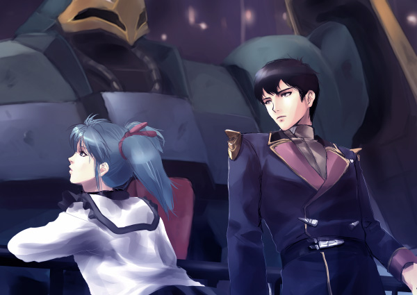 quess paraya, gyunei guss, and jagd doga gyunei custom (gundam and 1 more) drawn by izumi_rion