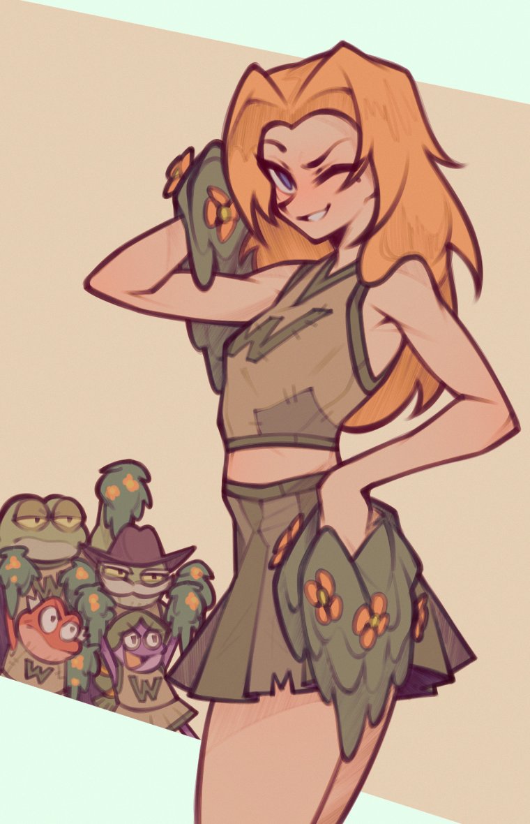 sasha waybright and hopediah plantar (amphibia) drawn by fujimna