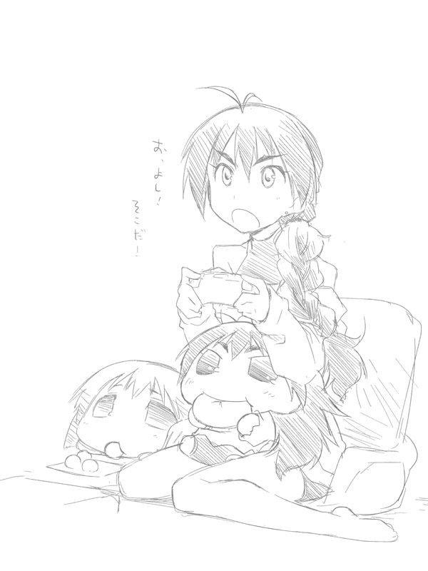 ganaha hibiki, yukipo, and chibiki (idolmaster and 1 more) drawn by akane_yuki