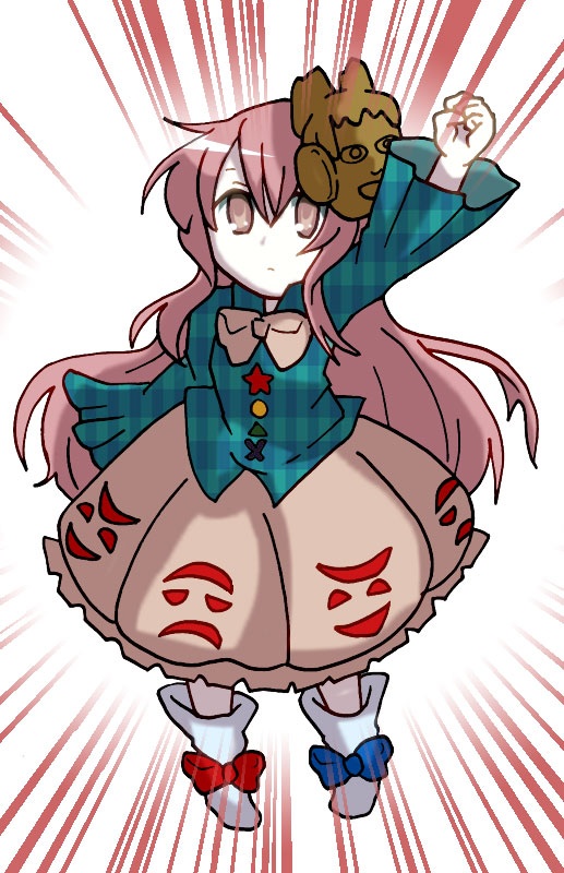 hata no kokoro (touhou) drawn by mimoto_(rakusou)