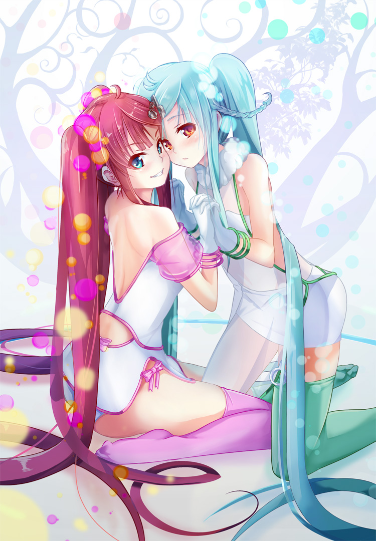 shinonome kokona and shinonome natsuhi (bemani and 2 more) drawn by hopper