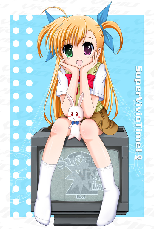 vivio and sacred heart (lyrical nanoha and 1 more) drawn by flipper