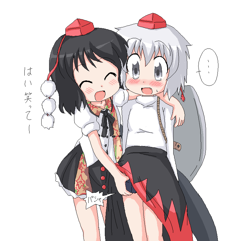 shameimaru aya and inubashiri momiji (touhou) drawn by geetsu