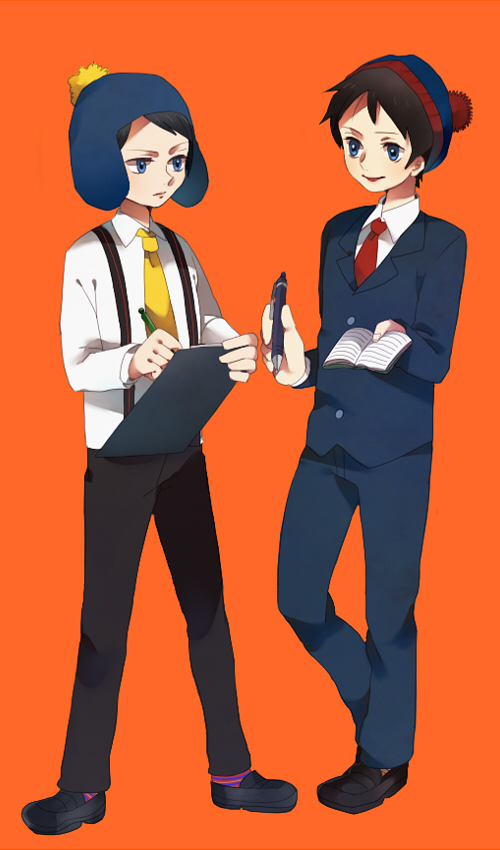 stan marsh and craig tucker (south park) drawn by naoko_(juvenile)