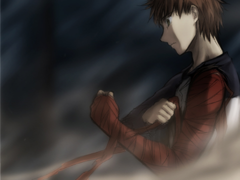 emiya shirou (fate and 2 more) drawn by puyo_(puyotopia)