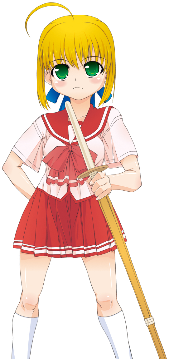 artoria pendragon and saber (fate and 3 more) drawn by yamaguchi_homupe