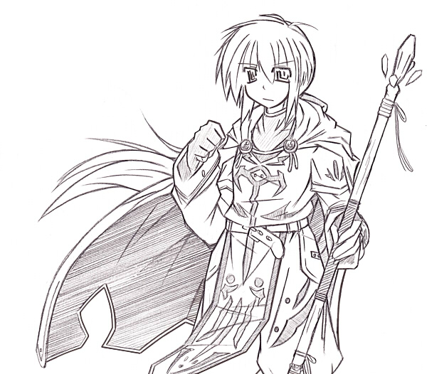 yuuno scrya (lyrical nanoha and 1 more) drawn by jikai
