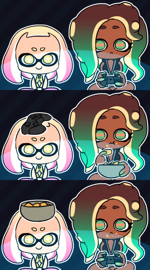 marina and pearl (splatoon and 1 more) drawn by mike_inel