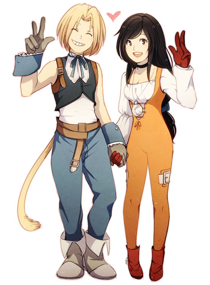 zidane tribal and garnet til alexandros xvii (final fantasy and 1 more) drawn by hanpetos