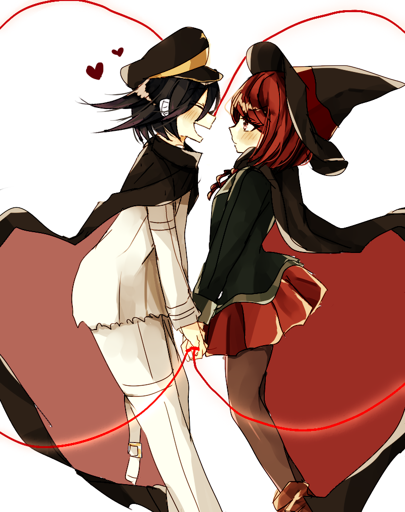 oma kokichi and yumeno himiko (danganronpa and 1 more) drawn by gomabu_(rirurutennsi)