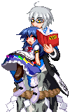 hinanawi tenshi and morichika rinnosuke (touhou) drawn by kkk0167