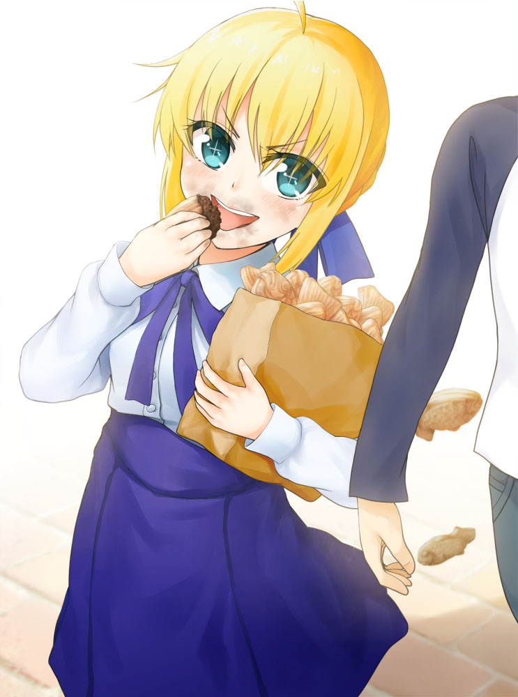 artoria pendragon, saber, and emiya shirou (fate and 1 more) drawn by nona_(rocketrock5070)