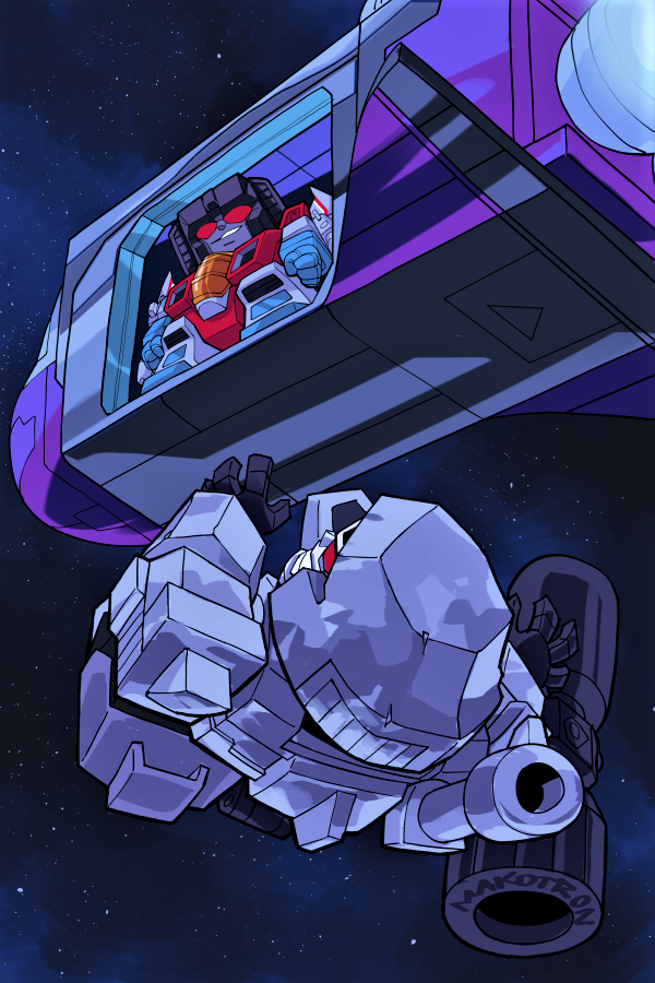 megatron, starscream, and astrotrain (transformers and 2 more) drawn by makoto_ono