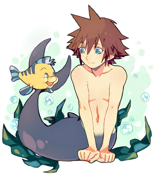 flounder and sora (kingdom hearts and 1 more) drawn by animo_(3895952)
