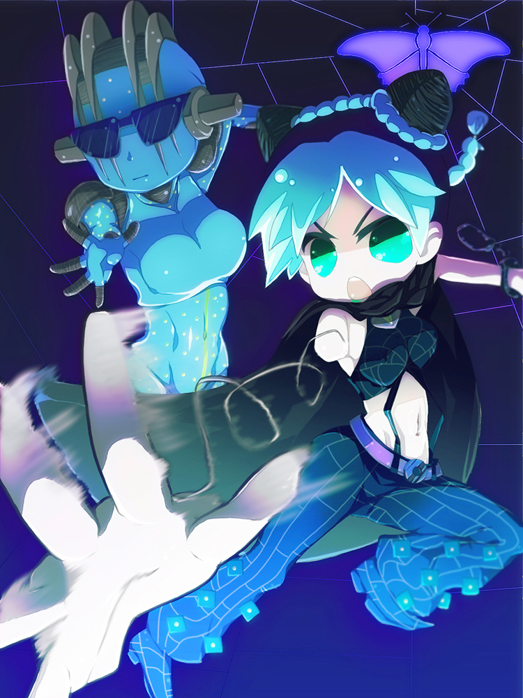 kujo jolyne and stone free (jojo no kimyou na bouken and 1 more) drawn by blankroom