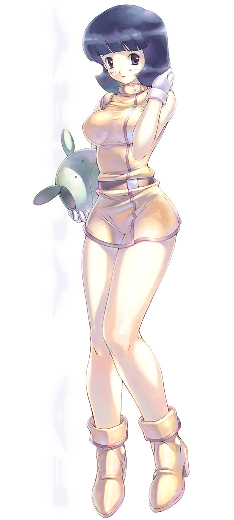 haro and fa yuiry (gundam and 1 more) drawn by uchiu_kazuma