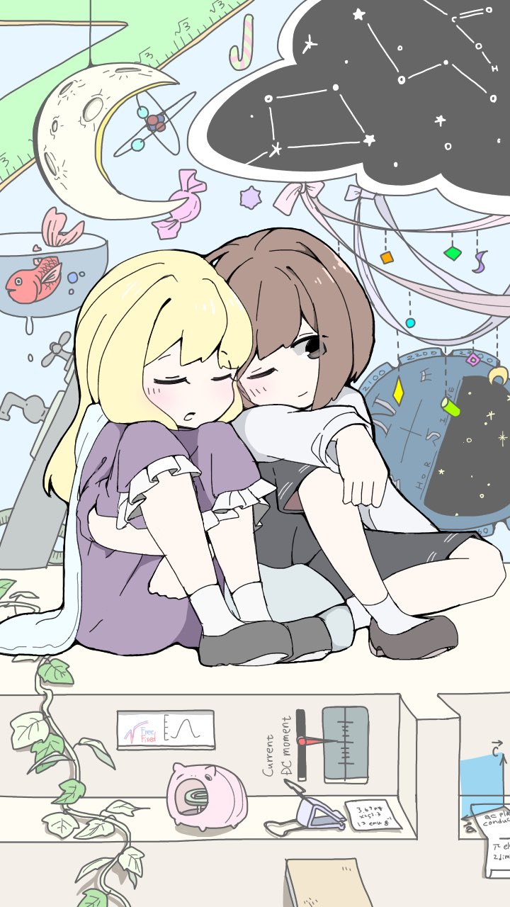 usami renko and maribel hearn (touhou) drawn by nemuindaze