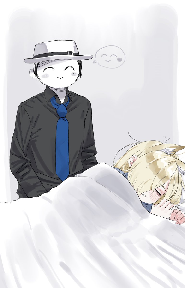 sensei, doodle sensei, and kanna (blue archive) drawn by lonklink