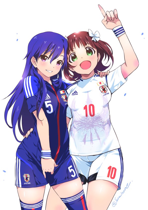 kisaragi chihaya and amami haruka (idolmaster and 2 more) drawn by inoue_sora