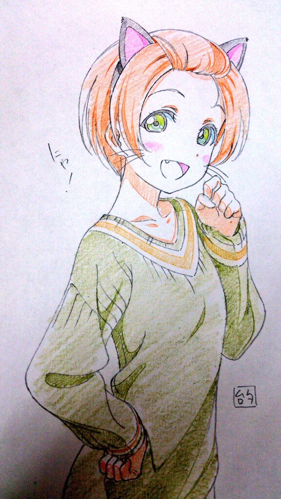 hoshizora rin (love live! and 1 more) drawn by murota_yuuhei