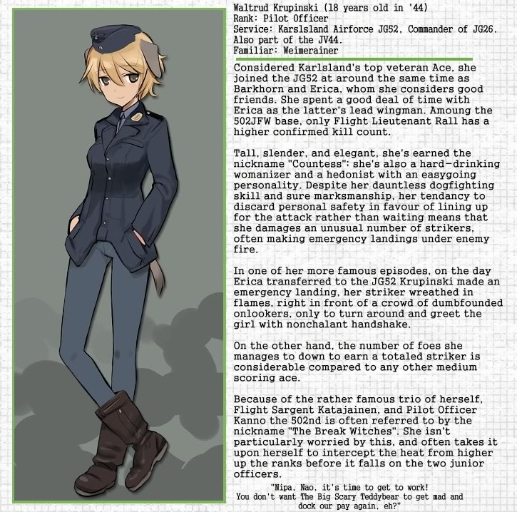 waltrud krupinski (world witches series and 1 more) drawn by shimada_fumikane