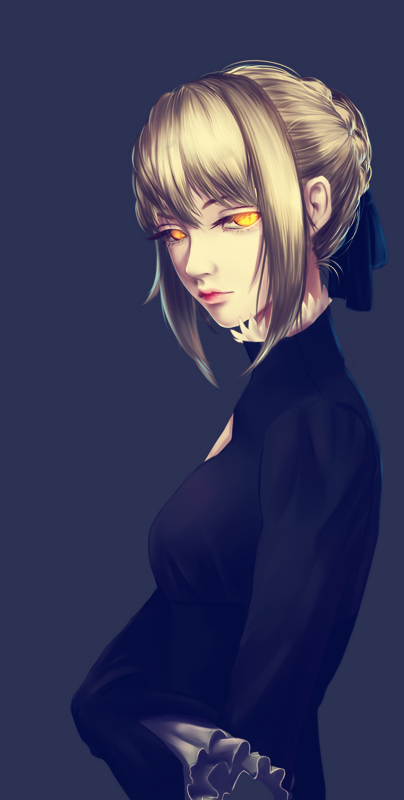 artoria pendragon and saber alter (fate and 1 more) drawn by aiovia