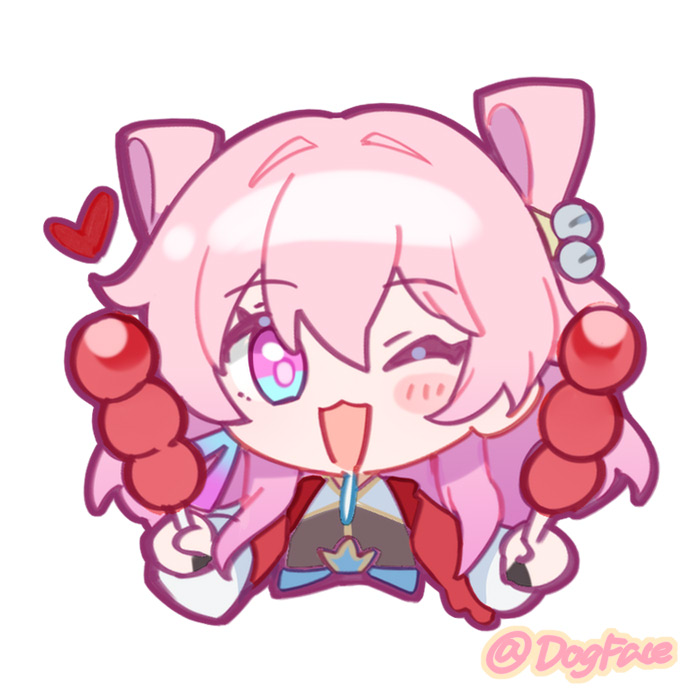 march 7th (honkai and 1 more) drawn by gou_lianlian_dogface