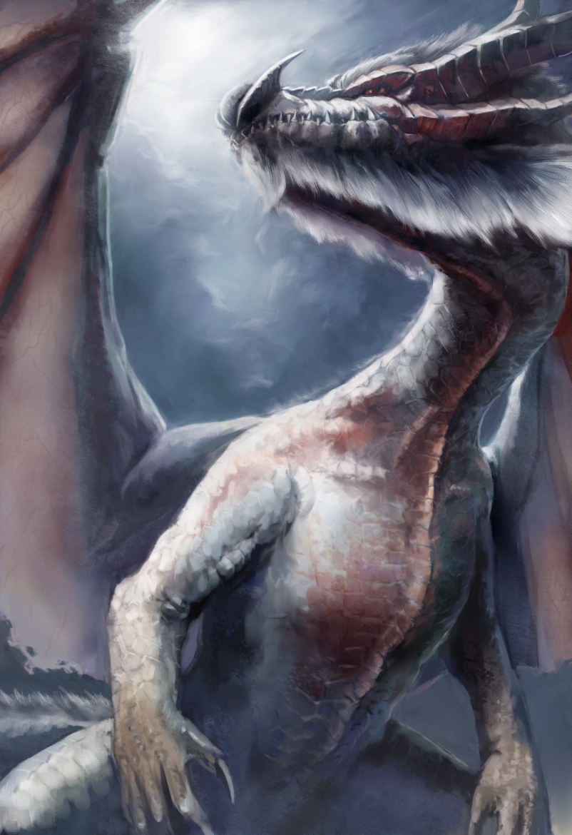 white fatalis (monster hunter) drawn by tory_youf