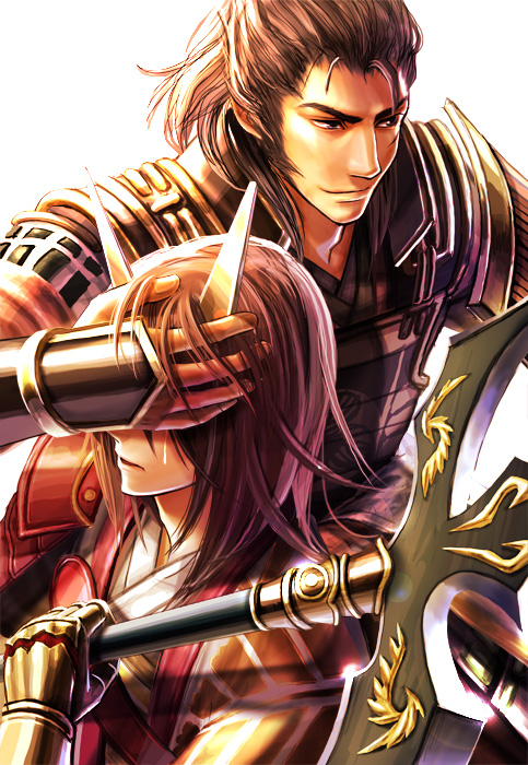 ishida mitsunari and shima sakon (sengoku musou and 1 more) drawn by haru_(toyst)