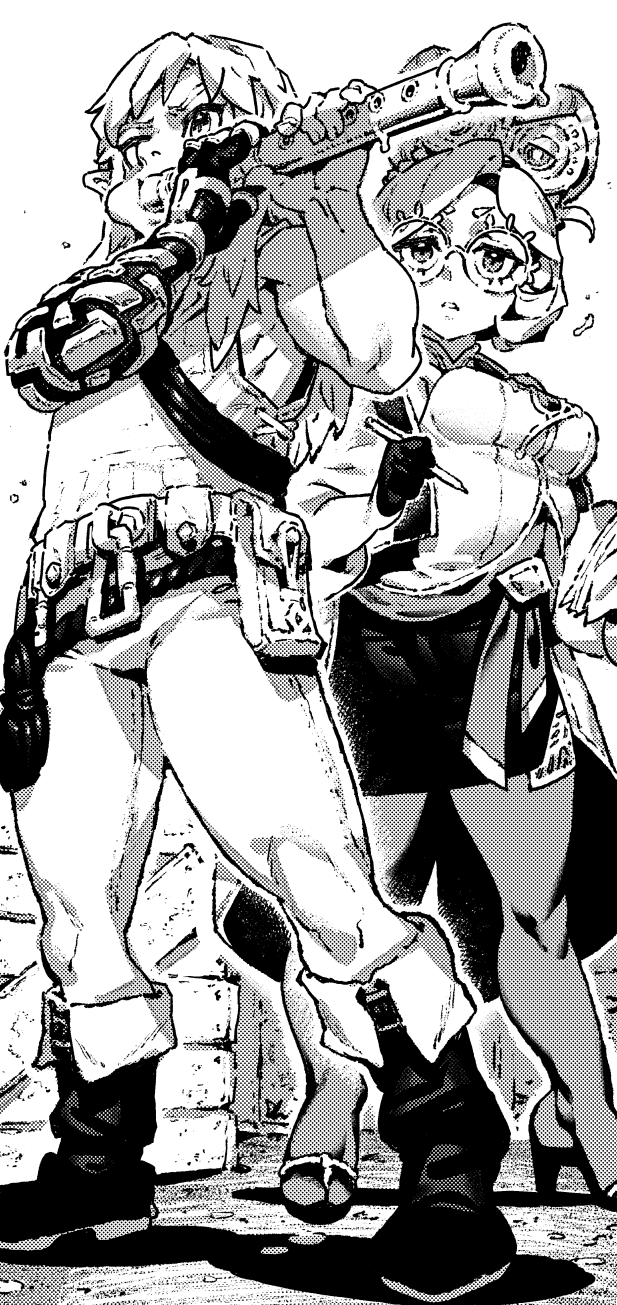 link and purah (the legend of zelda and 1 more) drawn by ireading