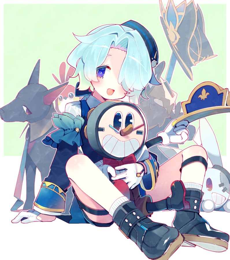 misha and clockie (honkai and 1 more) drawn by aoi_tsuyu