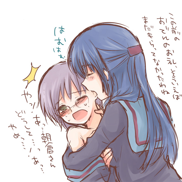 nagato yuki and asakura ryoko (suzumiya haruhi no yuuutsu and 1 more) drawn by yoshizoe_eiko
