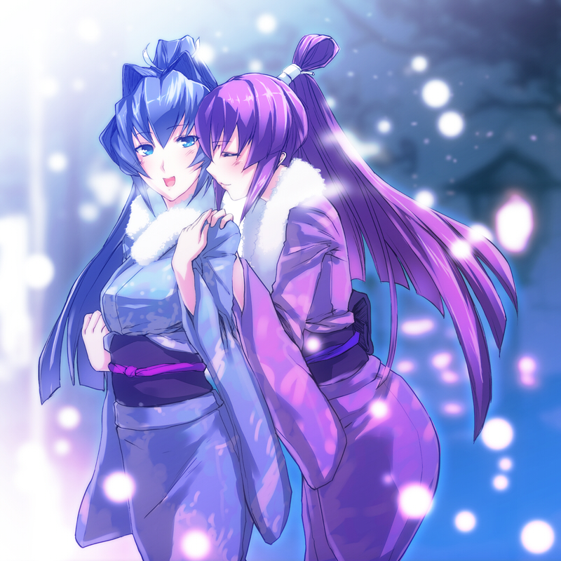 mitsurugi meiya and koubuin yuuhi (muv-luv and 1 more) drawn by risutan